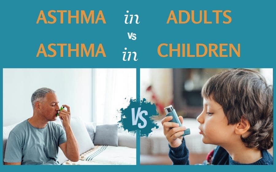 Asthma in adults vs asthma in children